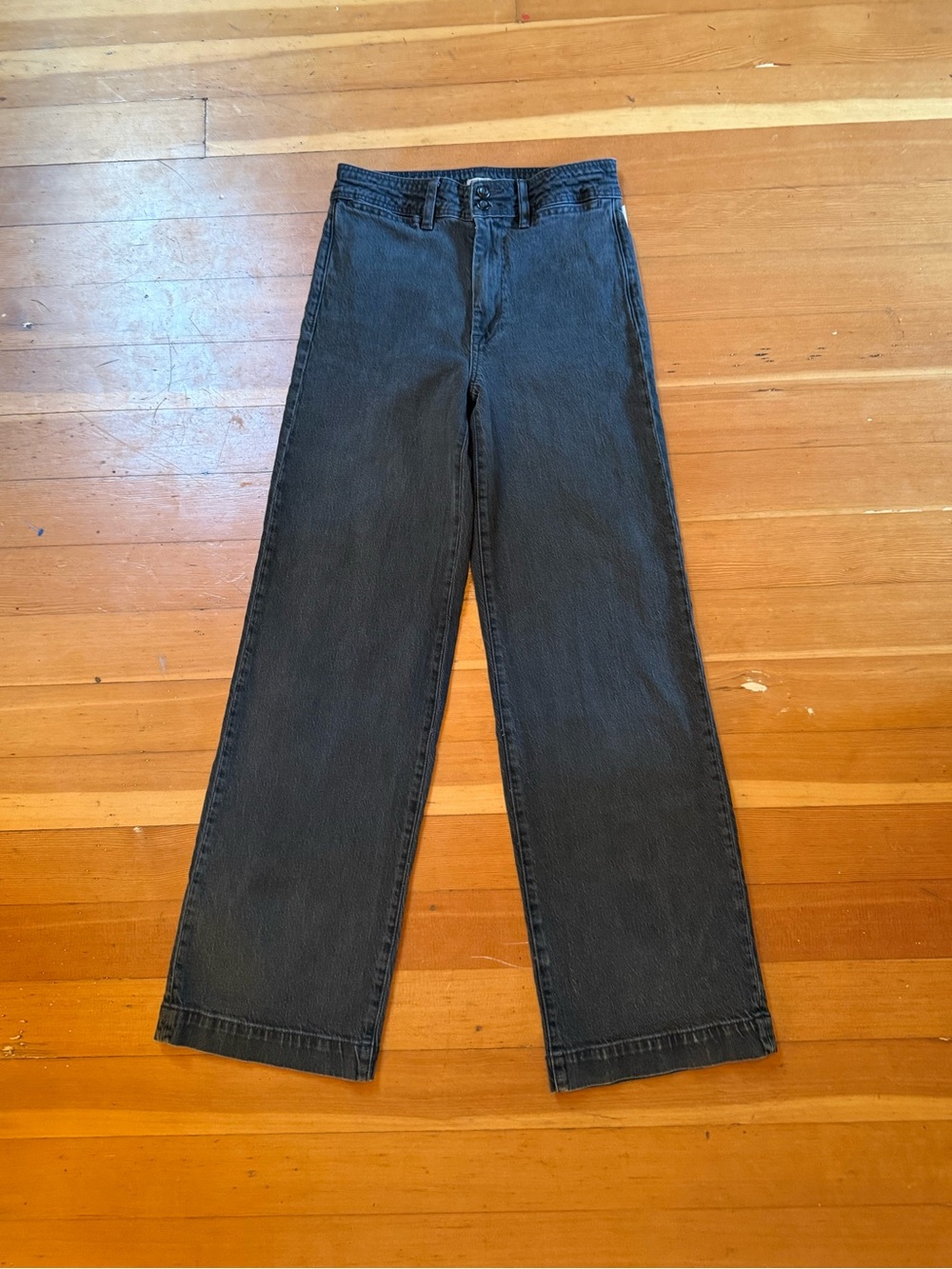 Faherty Straight Leg High Rise Black Jeans Women's Size 27